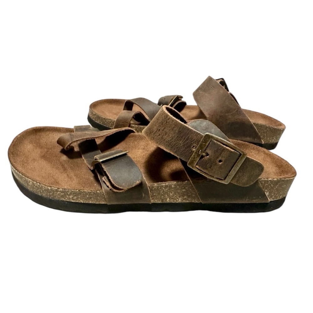 Footbeds Rugged Leather Sandals Sz 6